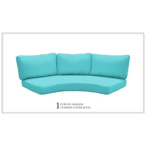 6 inch High Back Cushions for Curved Armless Sofa