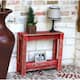 Rustic Side Table - Red - Wood