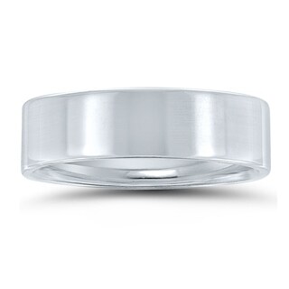 flat platinum wedding band