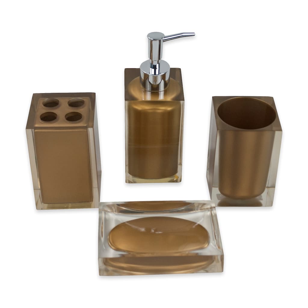 Austin Horn Classics Moderna Gold 4-piece Bath Accessories Set