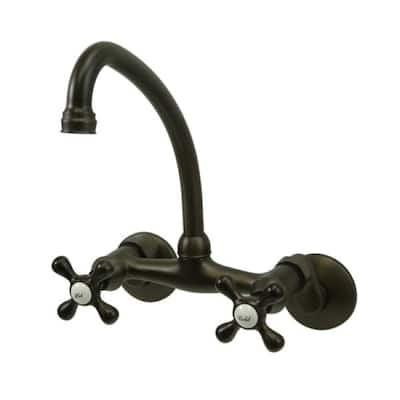 Kingston Brass Wall-mount Oil-rubbed Bronze Kitchen Faucet