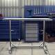 Stainless Steel Adjustable Height Work Table W/ Locking Casters