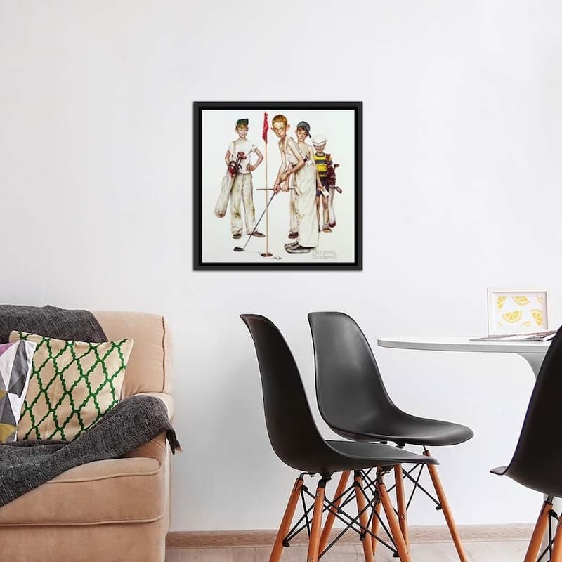 iCanvas ''Missed (Four Sporting Boys - Golf)'' by Norman Rockwell