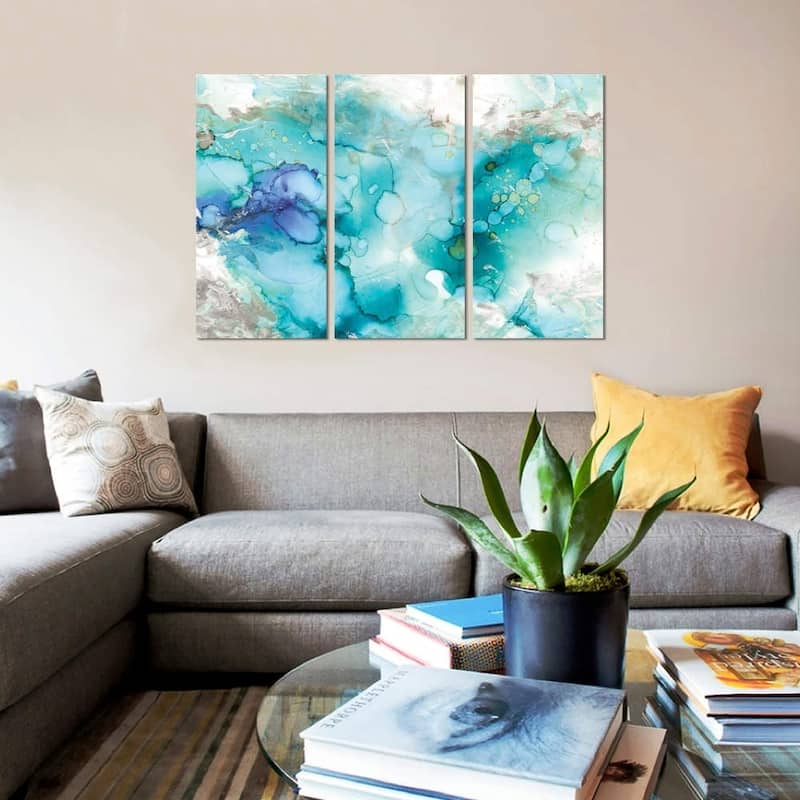 iCanvas ''Teal Marble'' by Carol Robinson