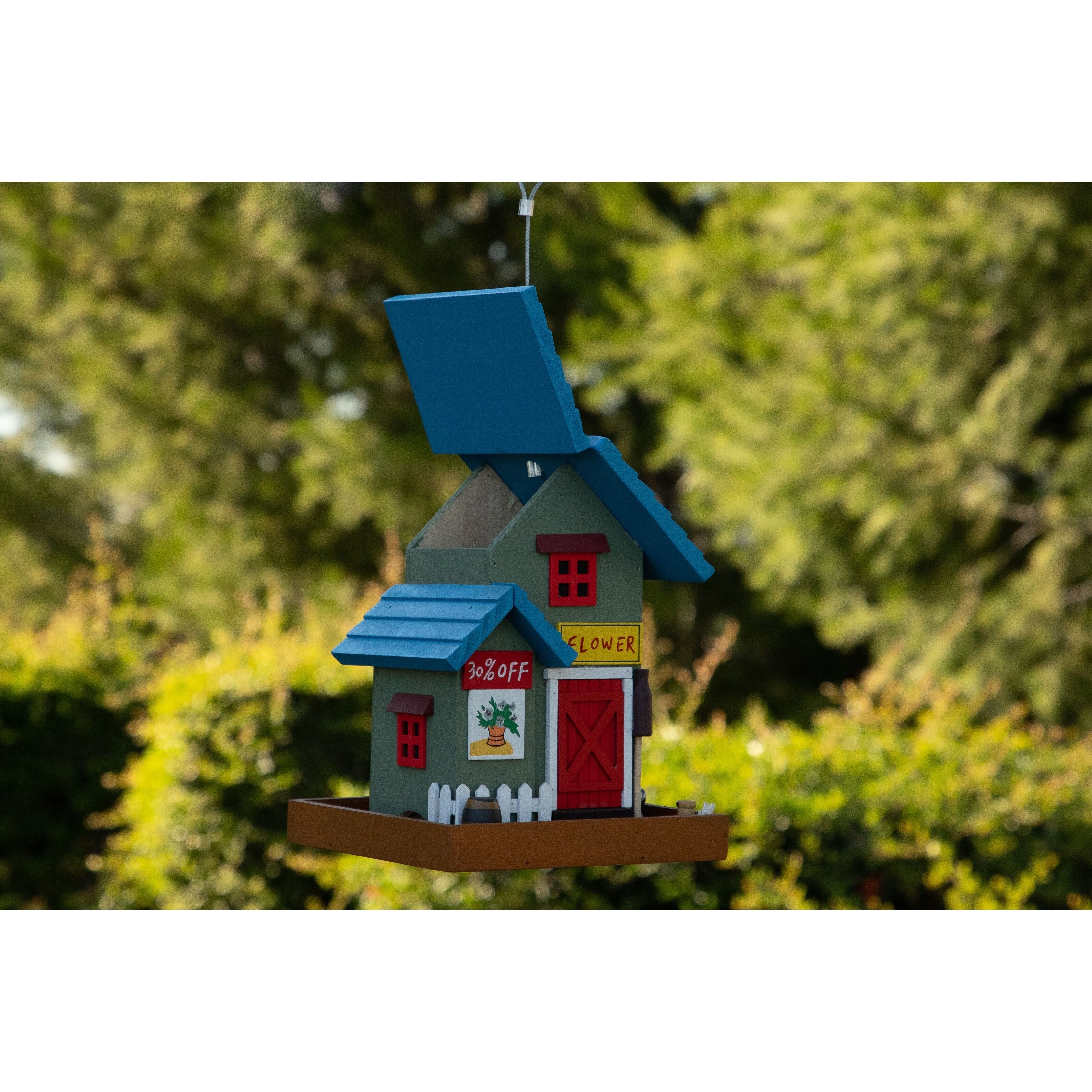 Shop Alpine Hanging Colorful Bird Feeder 9 Inch Tall On Sale