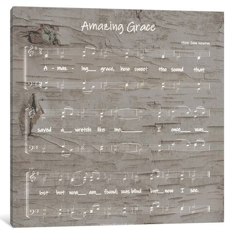 iCanvas ''Amazing Grace Sheet Music'' by Front Porch Pickins