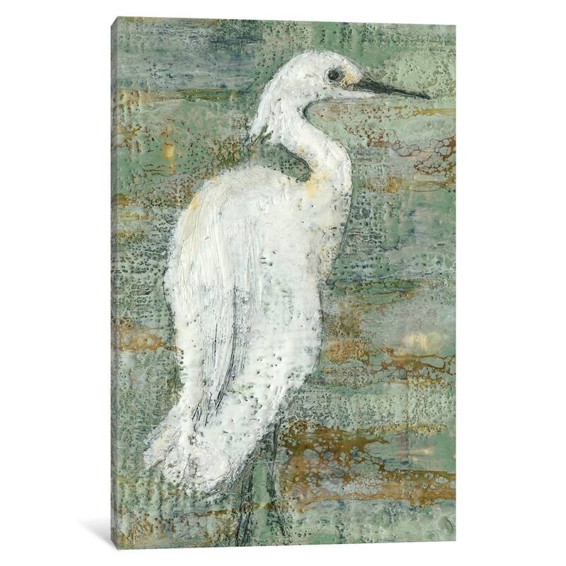 iCanvas ''Textured Heron II'' by Jennifer Goldberger