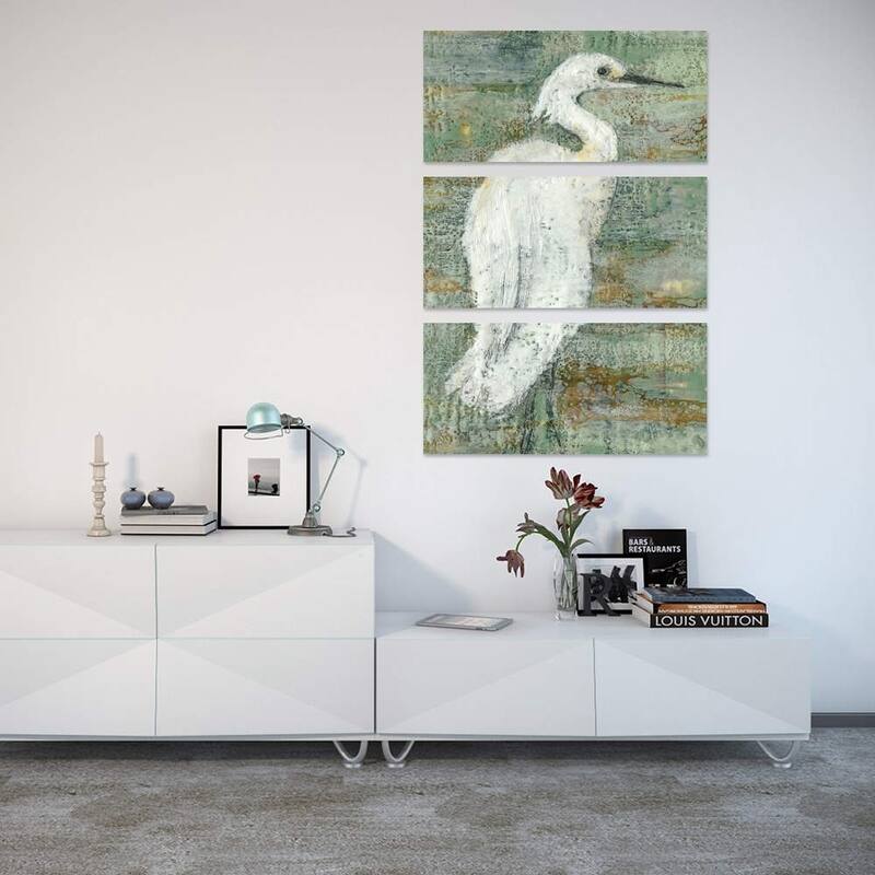 iCanvas ''Textured Heron II'' by Jennifer Goldberger