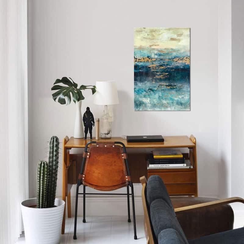 iCanvas ''Teal & Gold Scape'' by Julian Spencer