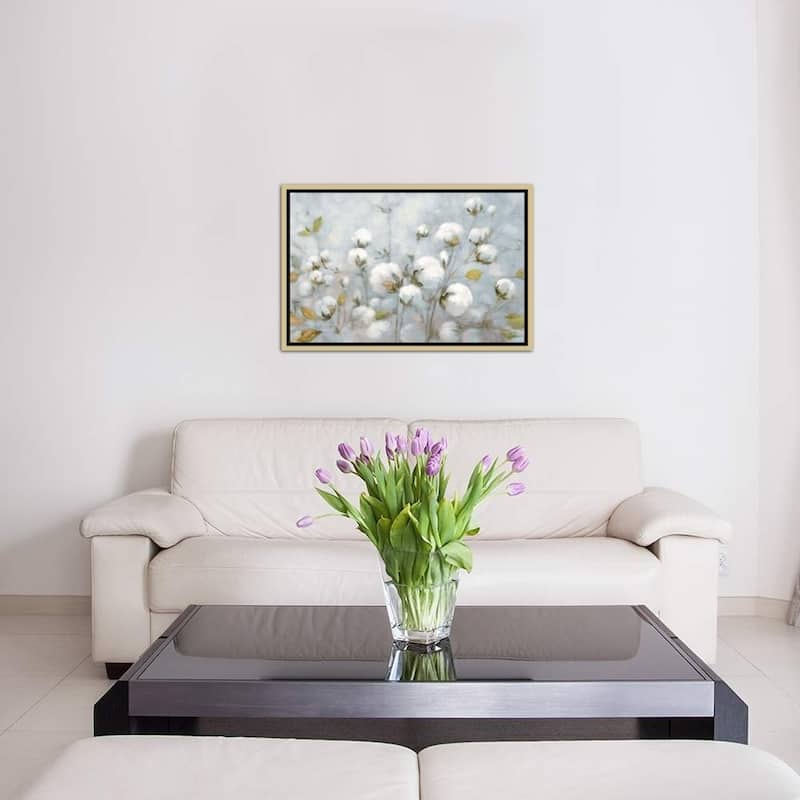 iCanvas ''Cotton Field In Blue Gray'' by Julia Purinton