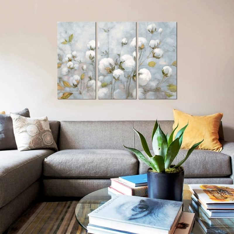 iCanvas ''Cotton Field In Blue Gray'' by Julia Purinton