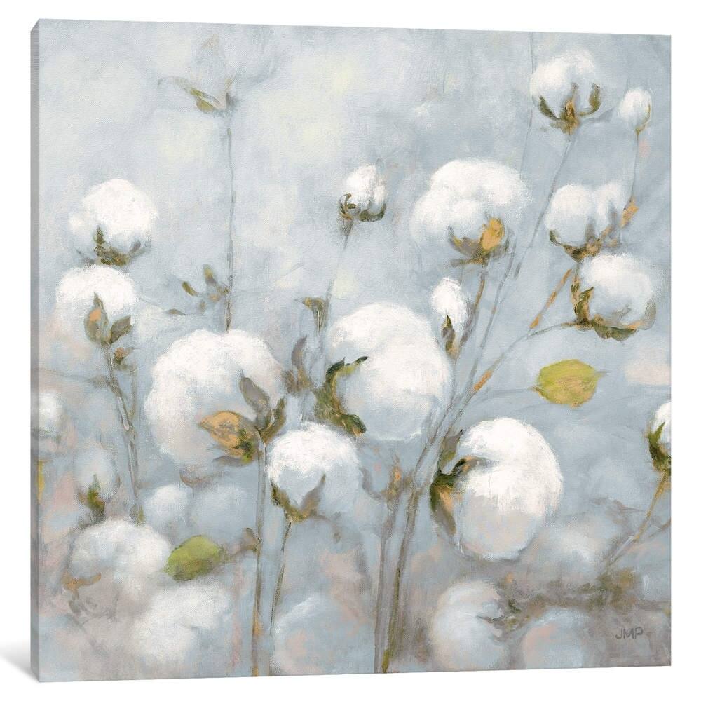 iCanvas ''Cotton Field In Blue Gray Square'' by Julia Purinton