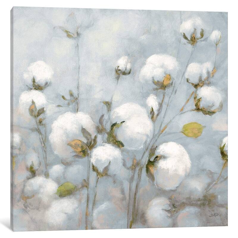 iCanvas ''Cotton Field In Blue Gray Square'' by Julia Purinton