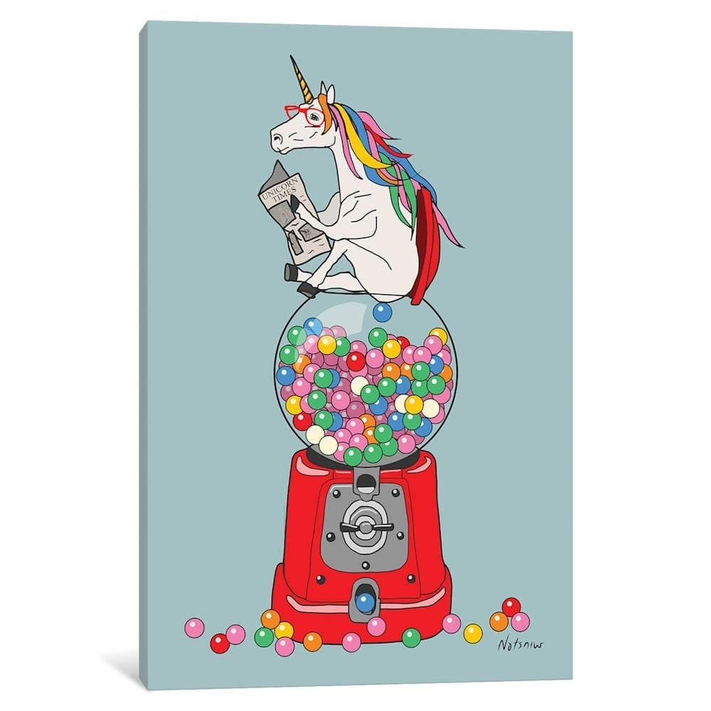 iCanvas ''Unicorn Gumball Poop'' by Notsniw Art