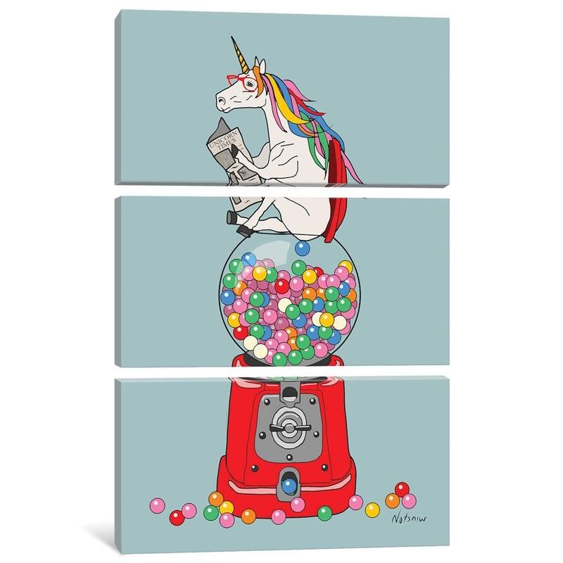 iCanvas ''Unicorn Gumball Poop'' by Notsniw Art
