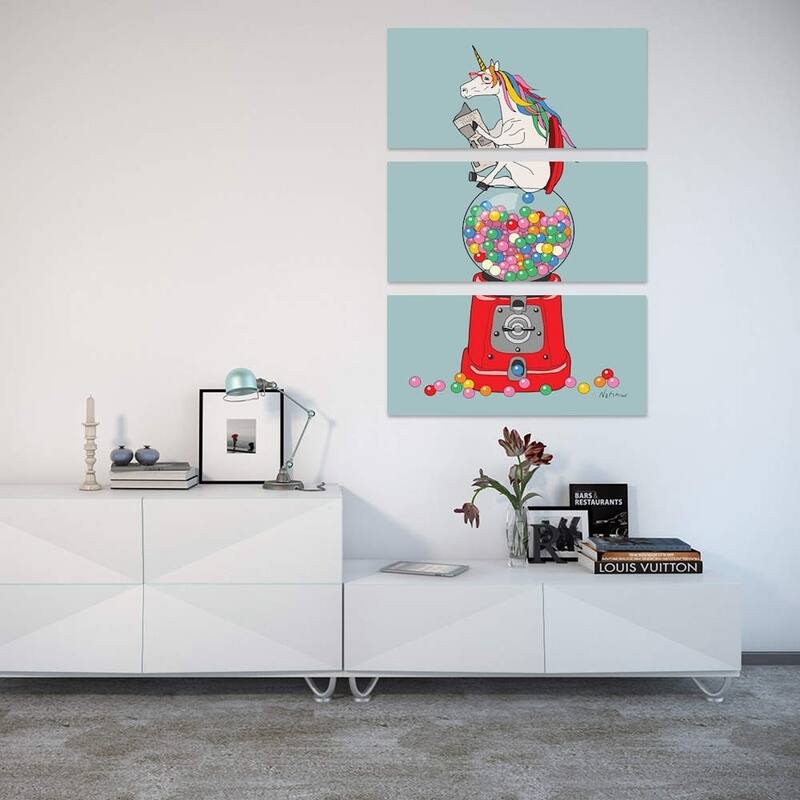 iCanvas ''Unicorn Gumball Poop'' by Notsniw Art