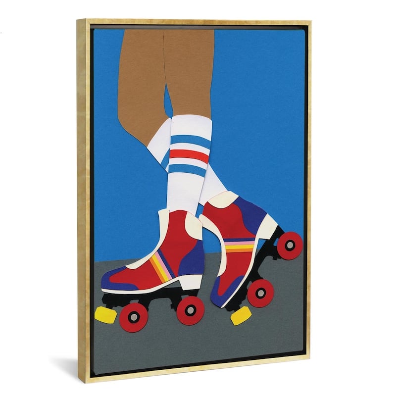 iCanvas ''70s Roller Skate Girl'' by Rosi Feist