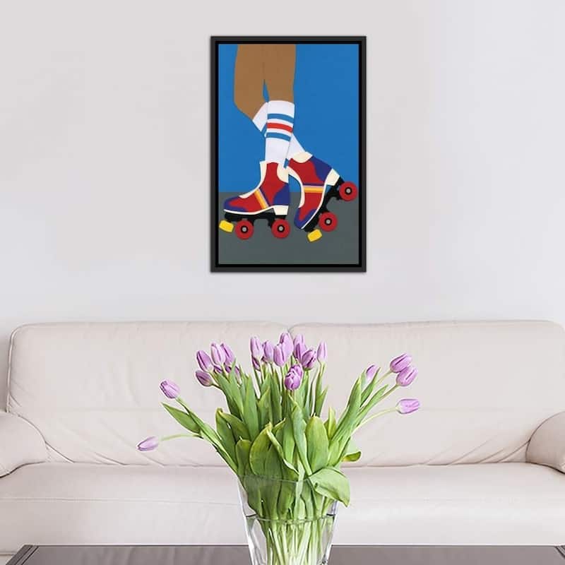 iCanvas ''70s Roller Skate Girl'' by Rosi Feist