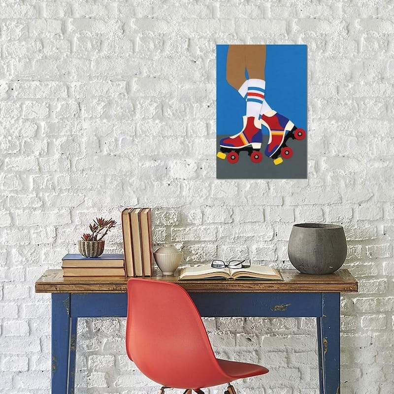 iCanvas ''70s Roller Skate Girl'' by Rosi Feist