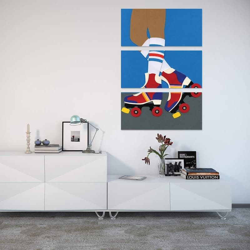 iCanvas ''70s Roller Skate Girl'' by Rosi Feist