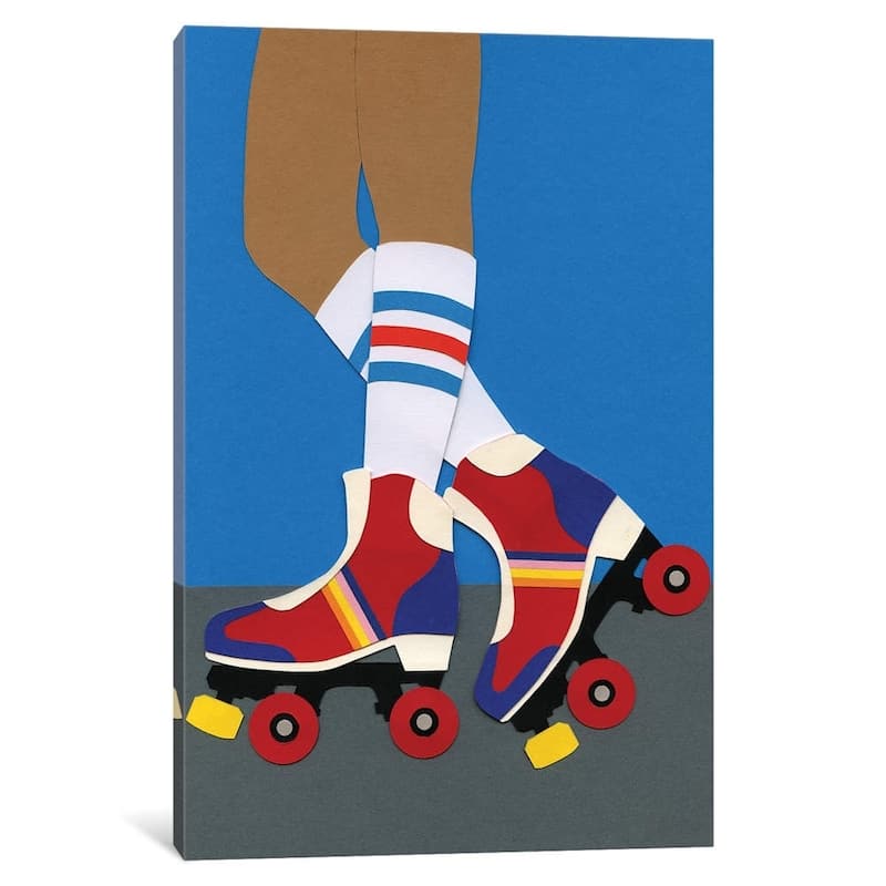 iCanvas ''70s Roller Skate Girl'' by Rosi Feist