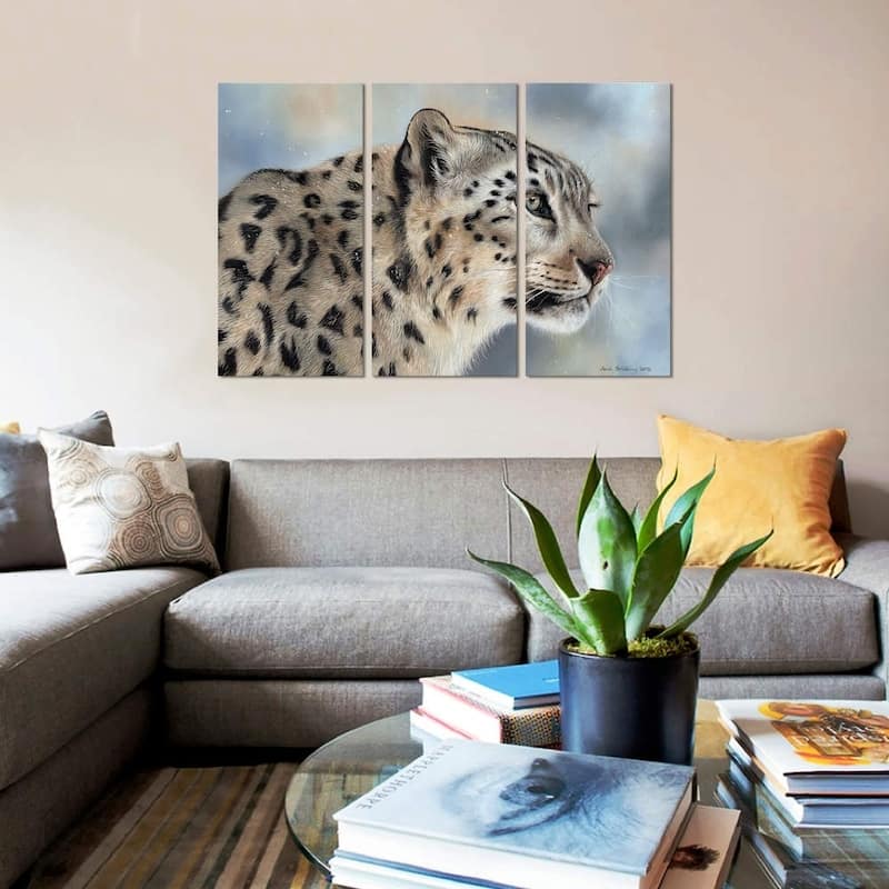 iCanvas ''Snow Leopard IV'' by Sarah Stribbling