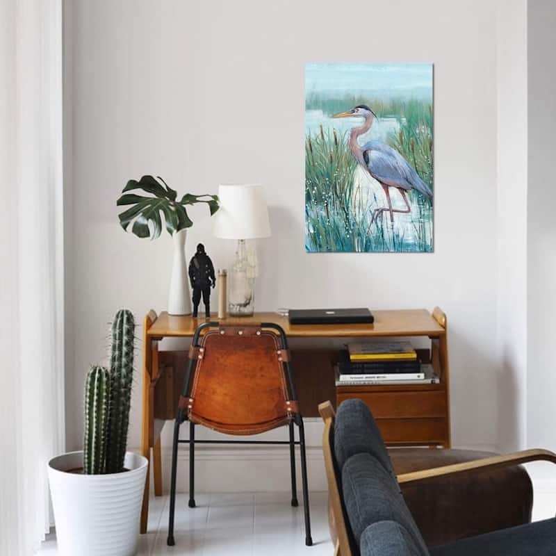 iCanvas ''Marsh Heron II'' by Tim O'Toole