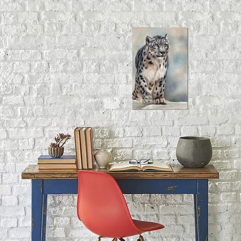 iCanvas ''Snow Leopard'' by Sarah Stribbling