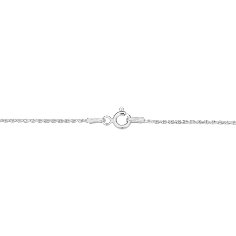 Sterling Silver Diamond Cut Rope Necklace 14-30inches (1.1 millimeters)
