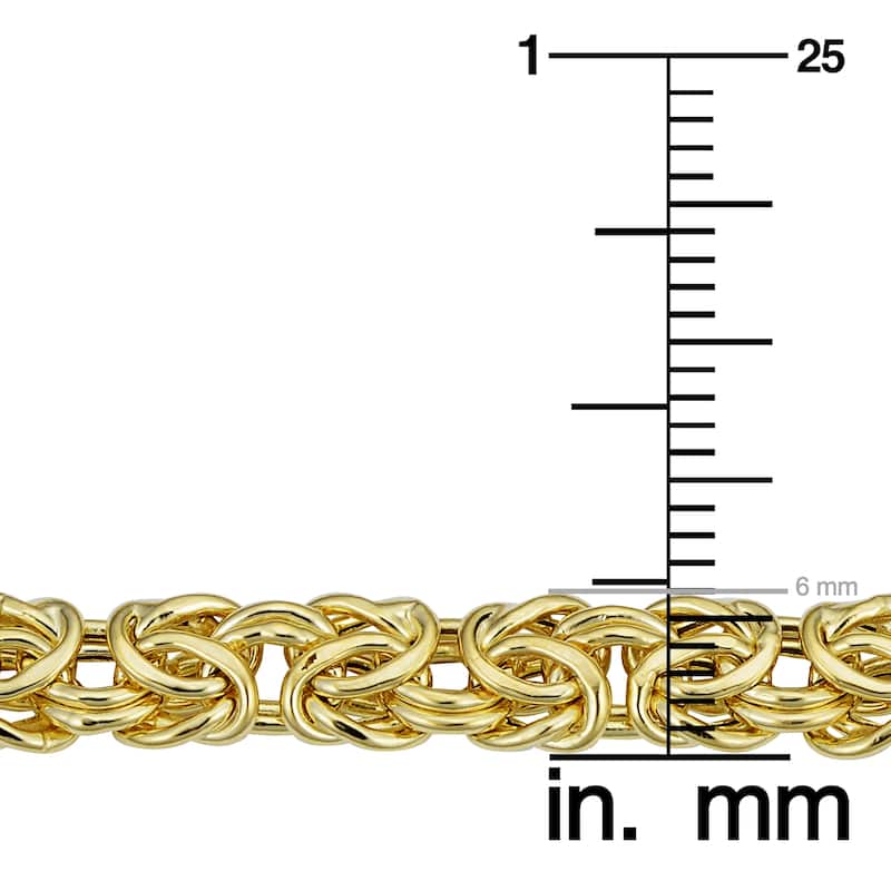 10k Yellow Gold 6 millimeter Byzantine Necklace (18 inches)