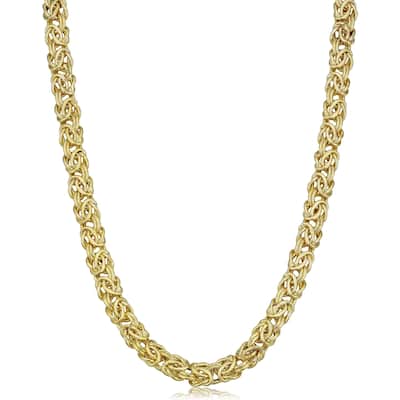 10k Yellow Gold 6 millimeter Byzantine Necklace (18 inches)