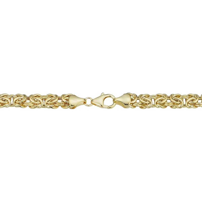 10k Yellow Gold 6 millimeter Byzantine Necklace (18 inches)