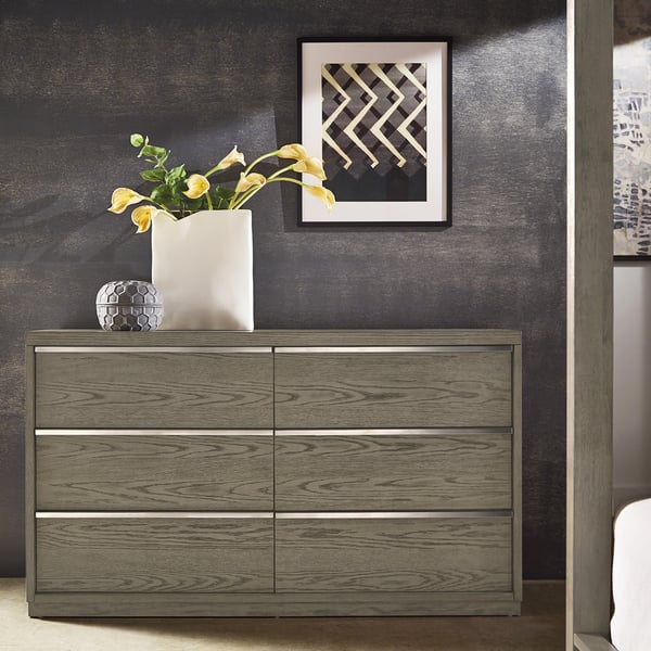 Shop Copper Grove Kelcyre Antique Grey Oak Veneer Dresser On