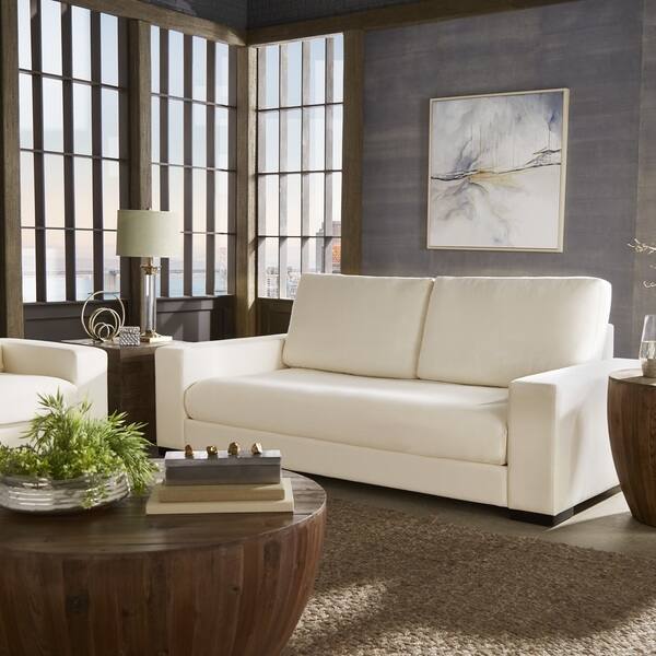Shop Lionel Modern White Cotton Fabric Sofa Daybed By Inspire Q