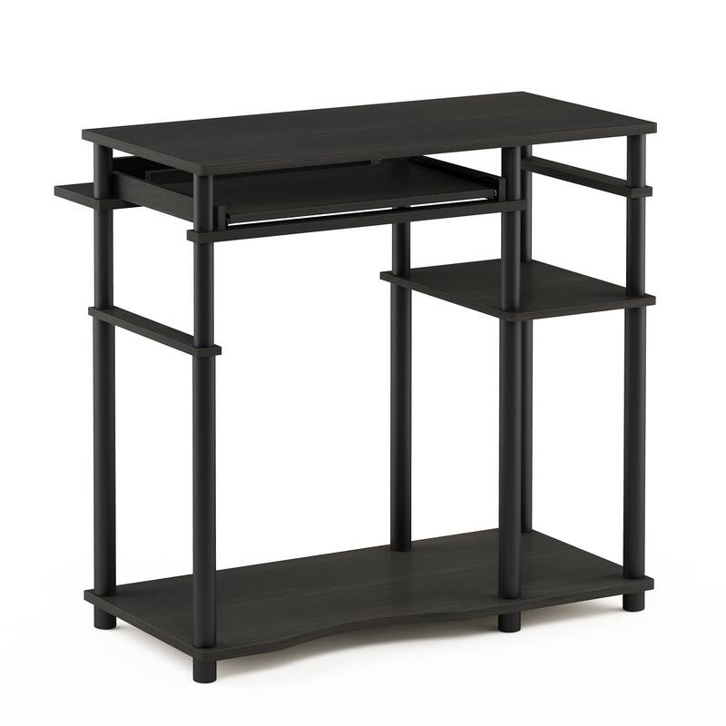 Porch & Den Dunckley Espresso Computer Desk With Bookshelf