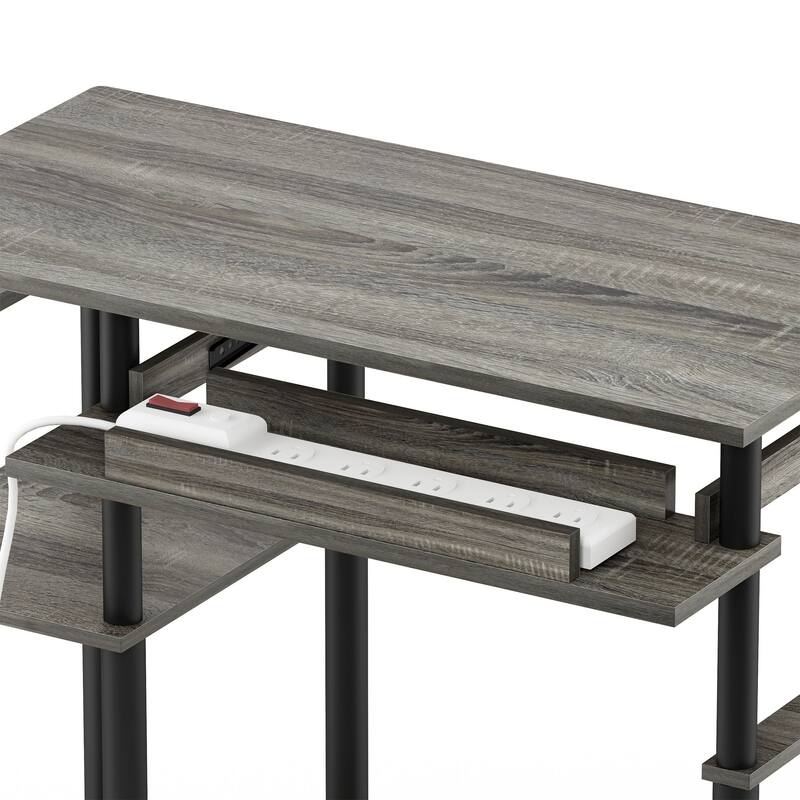 Porch & Den Dunckley Espresso Computer Desk With Bookshelf