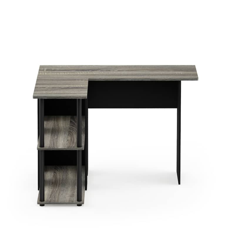 Porch & Den Dunckley Contemporary L-shaped Corner Desk with Bookshelf