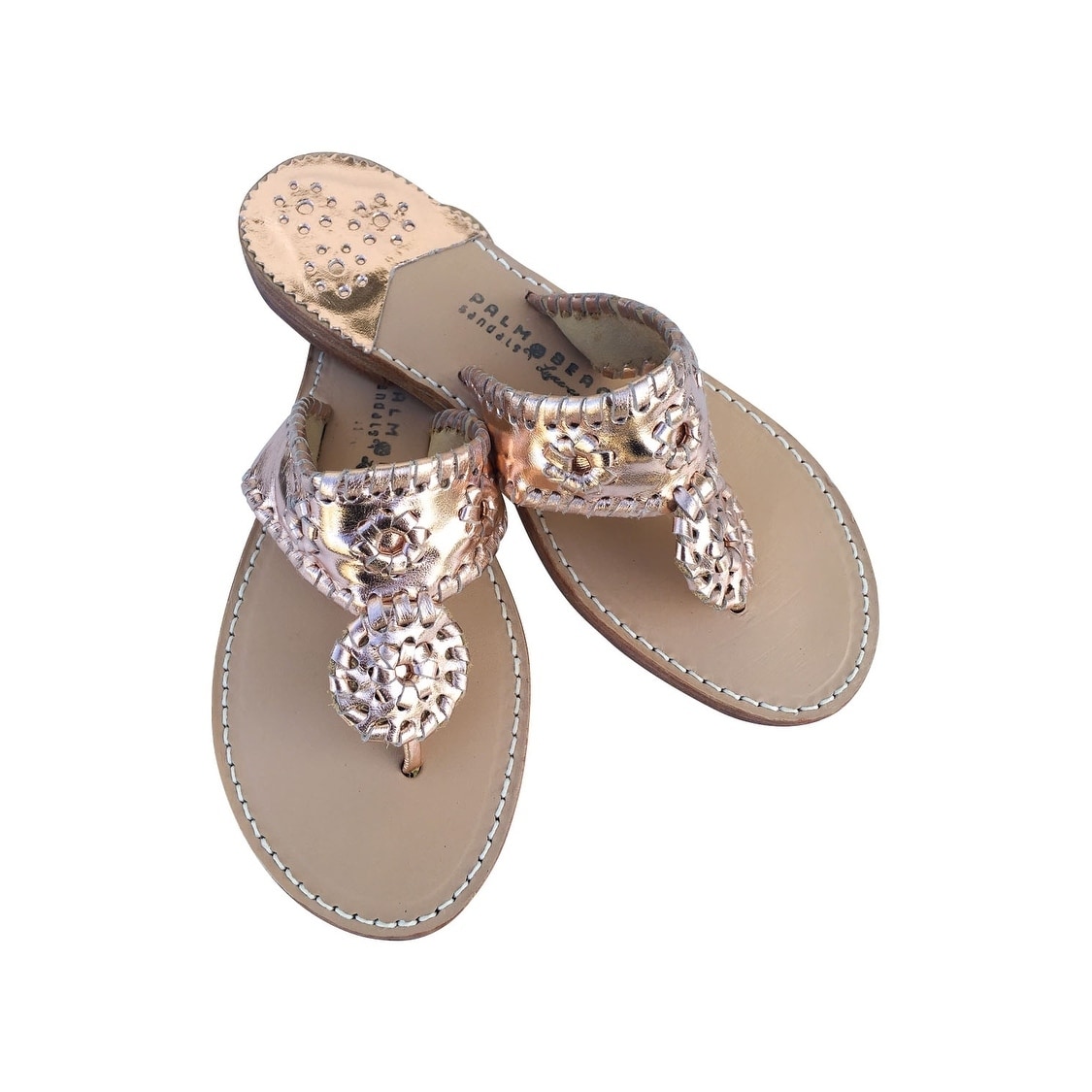 rose gold beach sandals