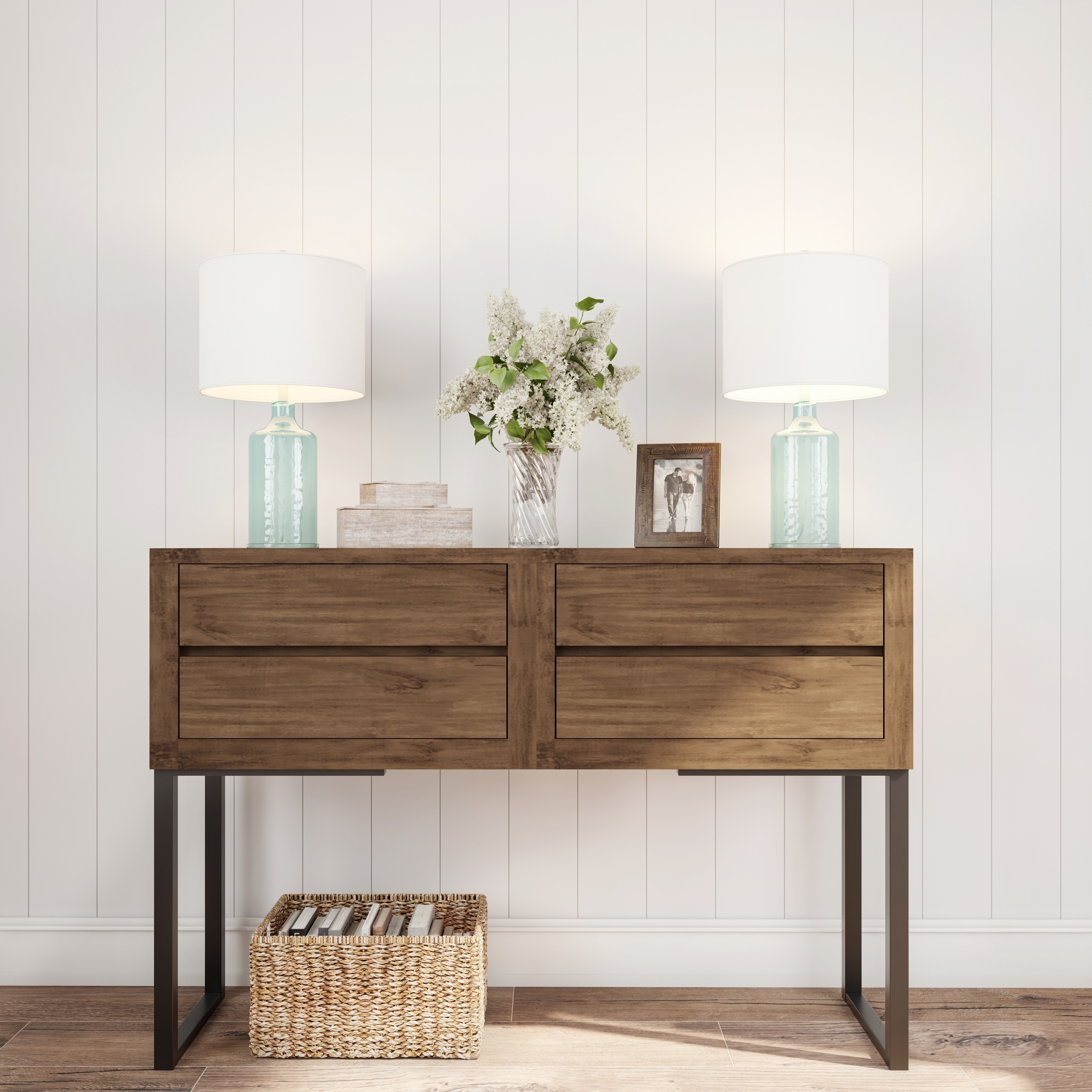 Blue Gl Lamp Open Base Table Light Modern Decorative Blue Gl Lamp Open Base Table Light
