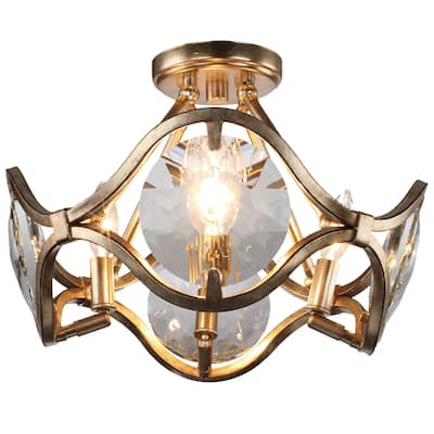 Quincy 4-light Distressed Twilight Flush Mount - distressed twilight - distressed twilight