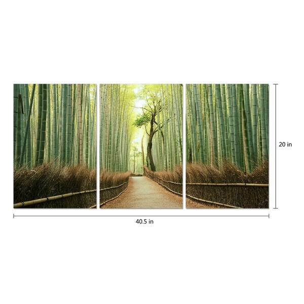 slide 4 of 4, Chic Home Pine Road 3 Piece Set Wrapped Canvas Wall Art Giclee Print - Multi-color 20 x 40.5