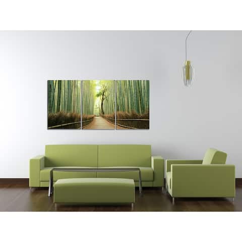 Chic Home Pine Road 3 Piece Set Wrapped Canvas Wall Art Giclee Print - Multi-color