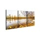 preview thumbnail 3 of 3, Chic Home Falling Leaves 3 Piece Set Wrapped Canvas Wall Art - Multi-color