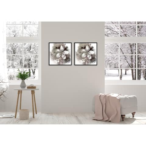 Chic Home Magnolia 2 Piece Set Framed Wall Art Giclee Print - Multi-color
