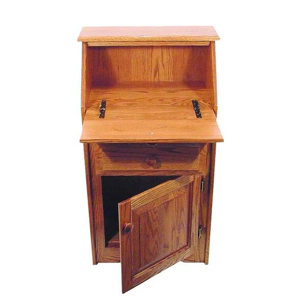 Shop Oak Secretary Desk With Storage On Sale Overstock 25442707