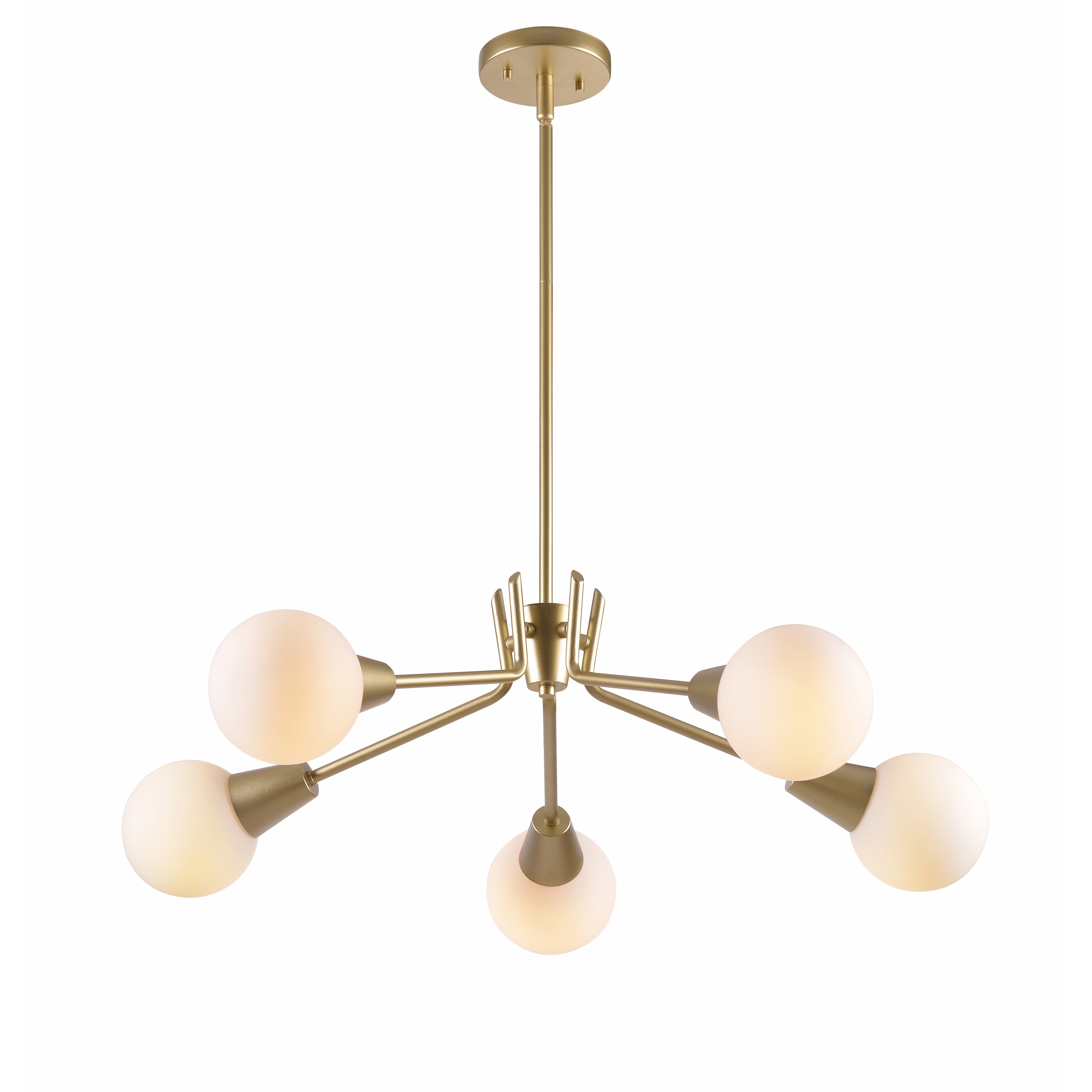 Vince Painted Gold 5 Light Chandelier - Chandeliers For Bedrooms by Overstock.com