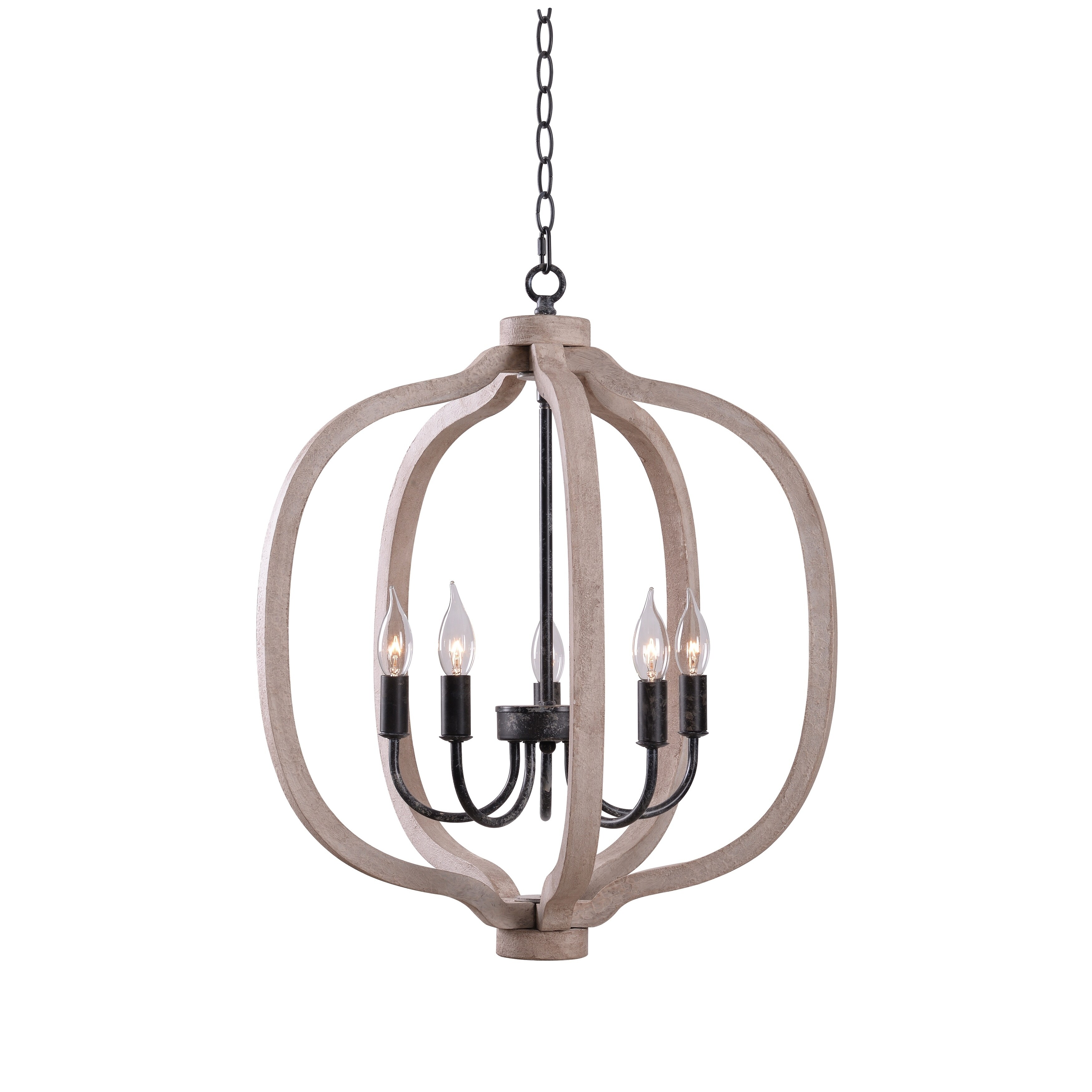 Blake Weathered White 5 Light Chandelier - Chandeliers For Bedrooms by Overstock.com