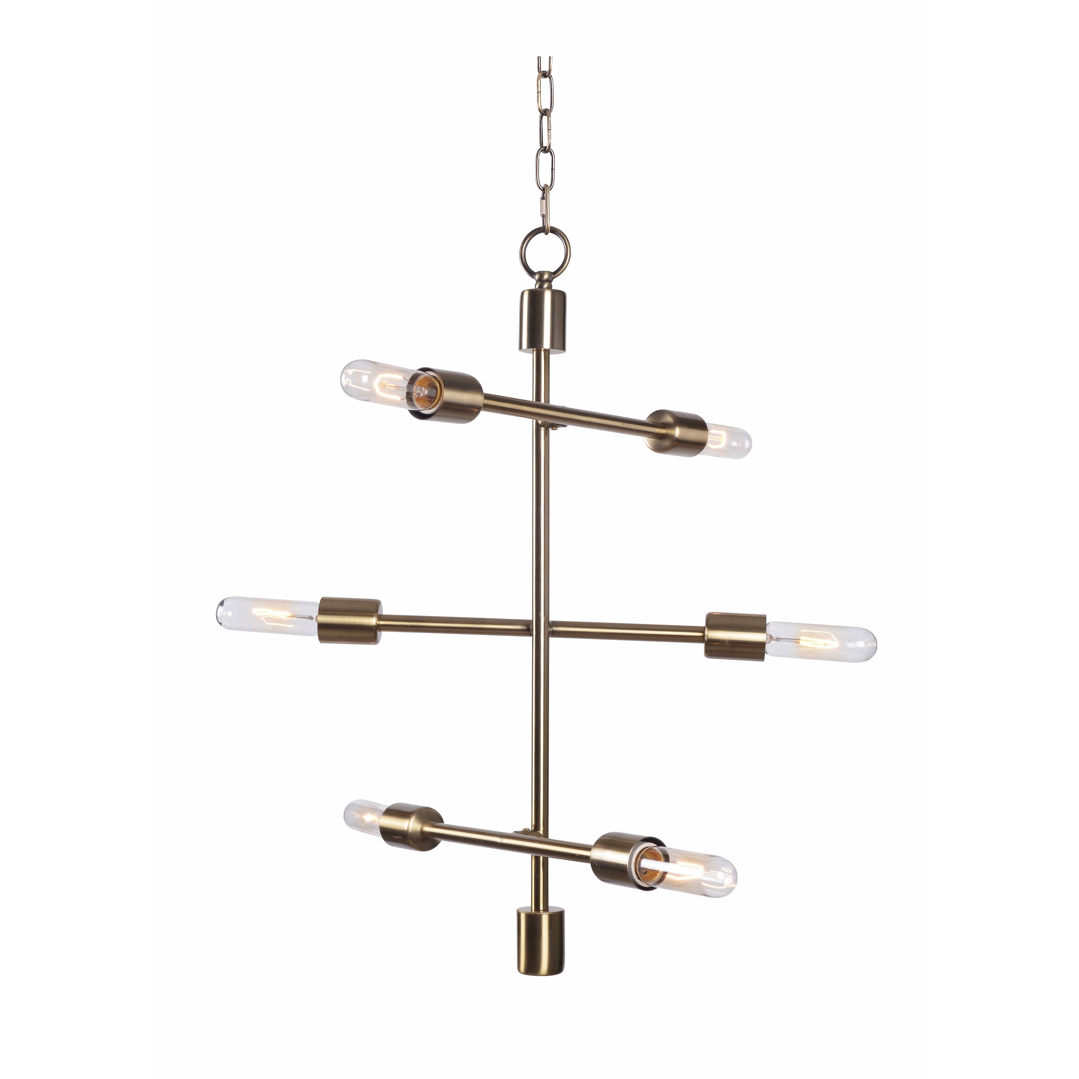 Track Antique Brass 6 Light Chandelier - Chandeliers For Bedrooms by Overstock.com