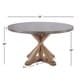preview thumbnail 8 of 6, Albee Round Stainless Steel Top Dining Table with Poplar X-base by iNSPIRE Q Artisan - Round Stainless Steel Dining Table