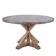 preview thumbnail 3 of 6, Albee Round Stainless Steel Top Dining Table with Poplar X-base by iNSPIRE Q Artisan - Round Stainless Steel Dining Table